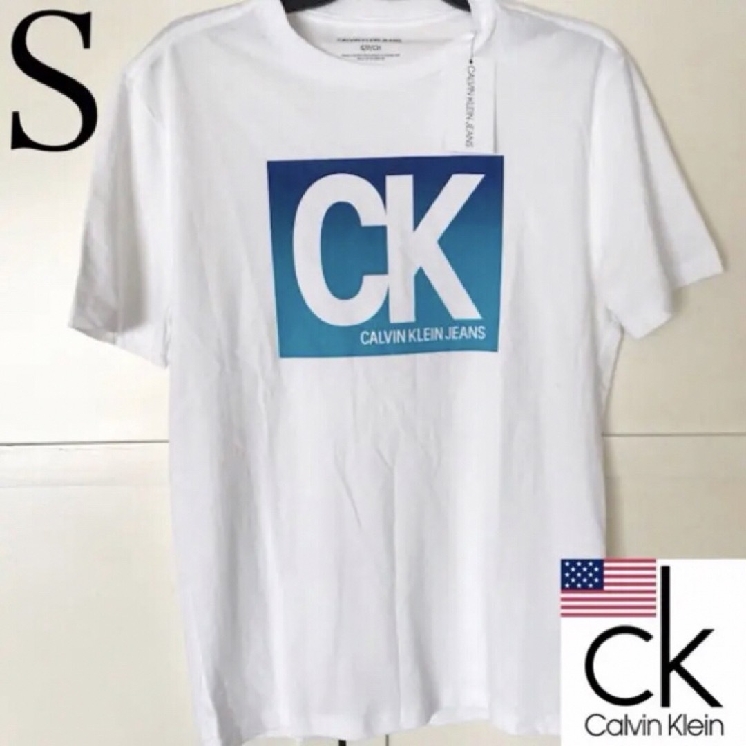 Calvin Klein(カルバンクライン)のレア 新品 カルバンクライン USA メンズ ロゴ Tシャツ 白 S 下着 メンズのトップス(Tシャツ/カットソー(半袖/袖なし))の商品写真