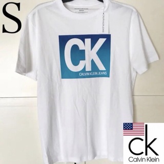 Calvin Klein - レア 新品 カルバンクライン USA メンズ ロゴ Tシャツ 白 S 下着