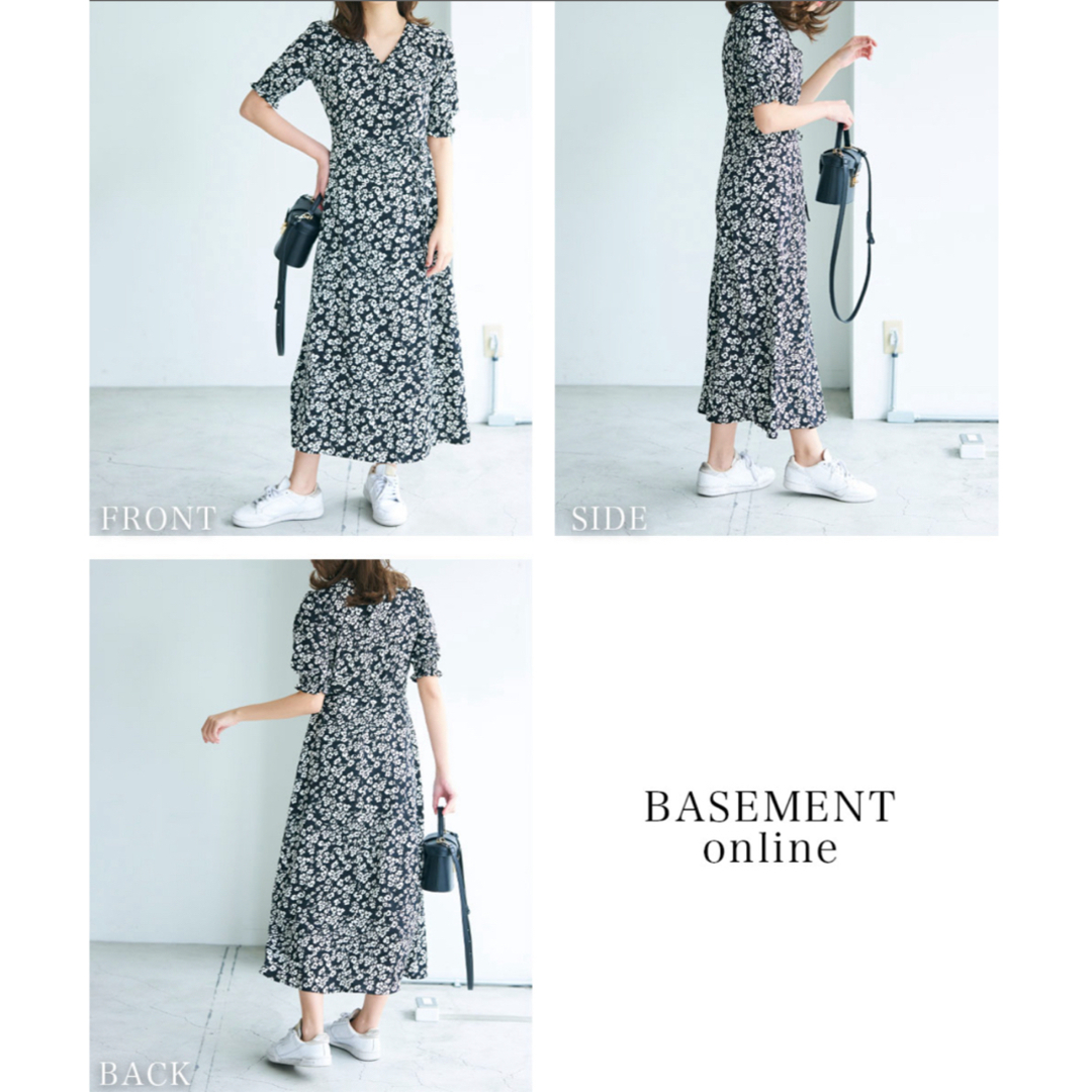 BASEMENT(ベースメント)のBASEMENT online 花柄カシュクールワンピース レディースのワンピース(ロングワンピース/マキシワンピース)の商品写真