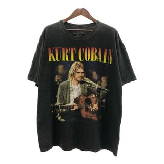 KURT COBAN カート・コバーン ニルヴァーナ 半袖Ｔシャツ 大きいサイズ バンドT ブラック (メンズ 3XL) 中古 古着 Q6492(Tシャツ/カットソー(半袖/袖なし))