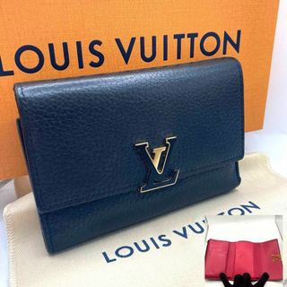 ルイヴィトン(LOUIS VUITTON)の付属✨️美品 ルイヴィトン カプシーヌ コンパクト トリヨン ノワール 折り財布(財布)