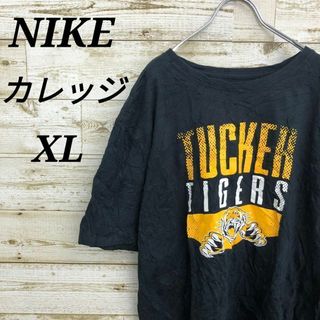 ナイキ(NIKE)の【k4021】USA古着ナイキNIKEカレッジ大学ロゴプリント半袖TシャツXL(Tシャツ/カットソー(半袖/袖なし))