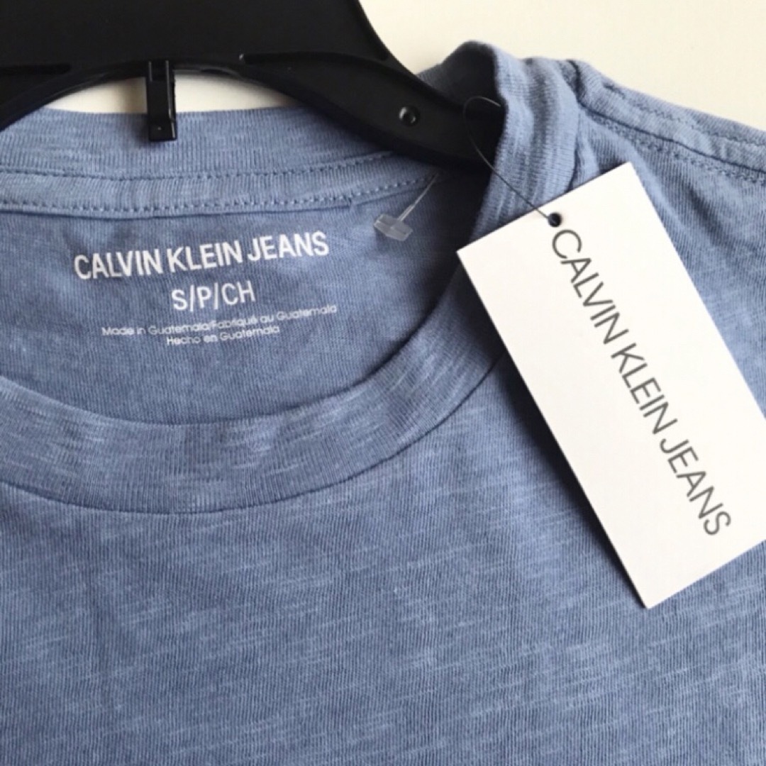 Calvin Klein(カルバンクライン)のレア 新品 カルバンクライン USA メンズ ロゴ Tシャツ 淡ブルー S 下着 メンズのトップス(Tシャツ/カットソー(半袖/袖なし))の商品写真