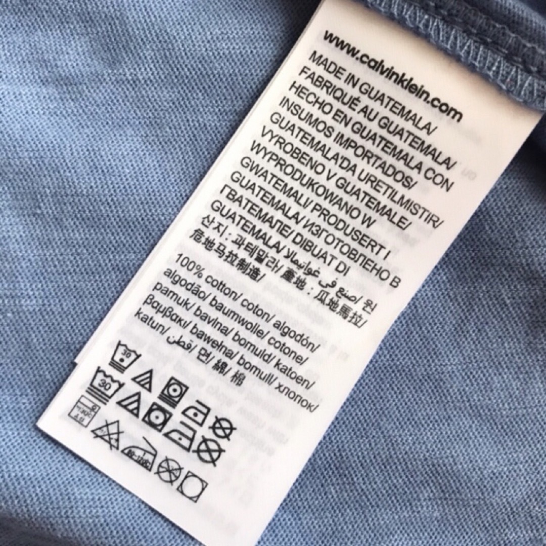 Calvin Klein(カルバンクライン)のレア 新品 カルバンクライン USA メンズ ロゴ Tシャツ 淡ブルー S 下着 メンズのトップス(Tシャツ/カットソー(半袖/袖なし))の商品写真