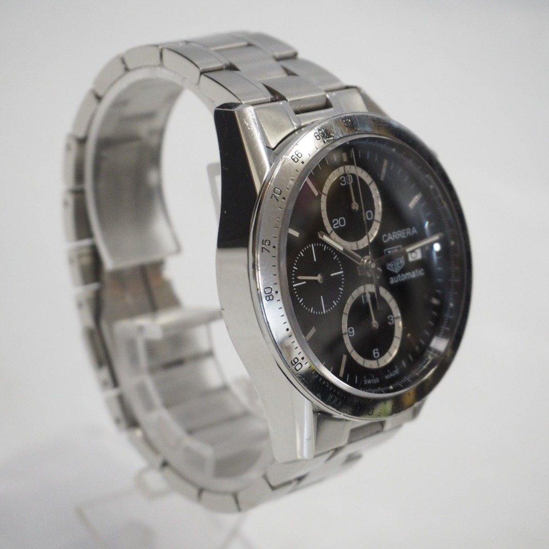 TAG Heuer(タグホイヤー)のタグホイヤー 腕時計 カレラ キャリバー 16 CV2016-2 自動巻き SS ブラック系文字盤 Th962301 中古 メンズの時計(腕時計(アナログ))の商品写真