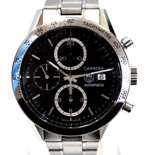 タグホイヤー(TAG Heuer)のタグホイヤー 腕時計 カレラ キャリバー 16 CV2016-2 自動巻き SS ブラック系文字盤 Th962301 中古(腕時計(アナログ))