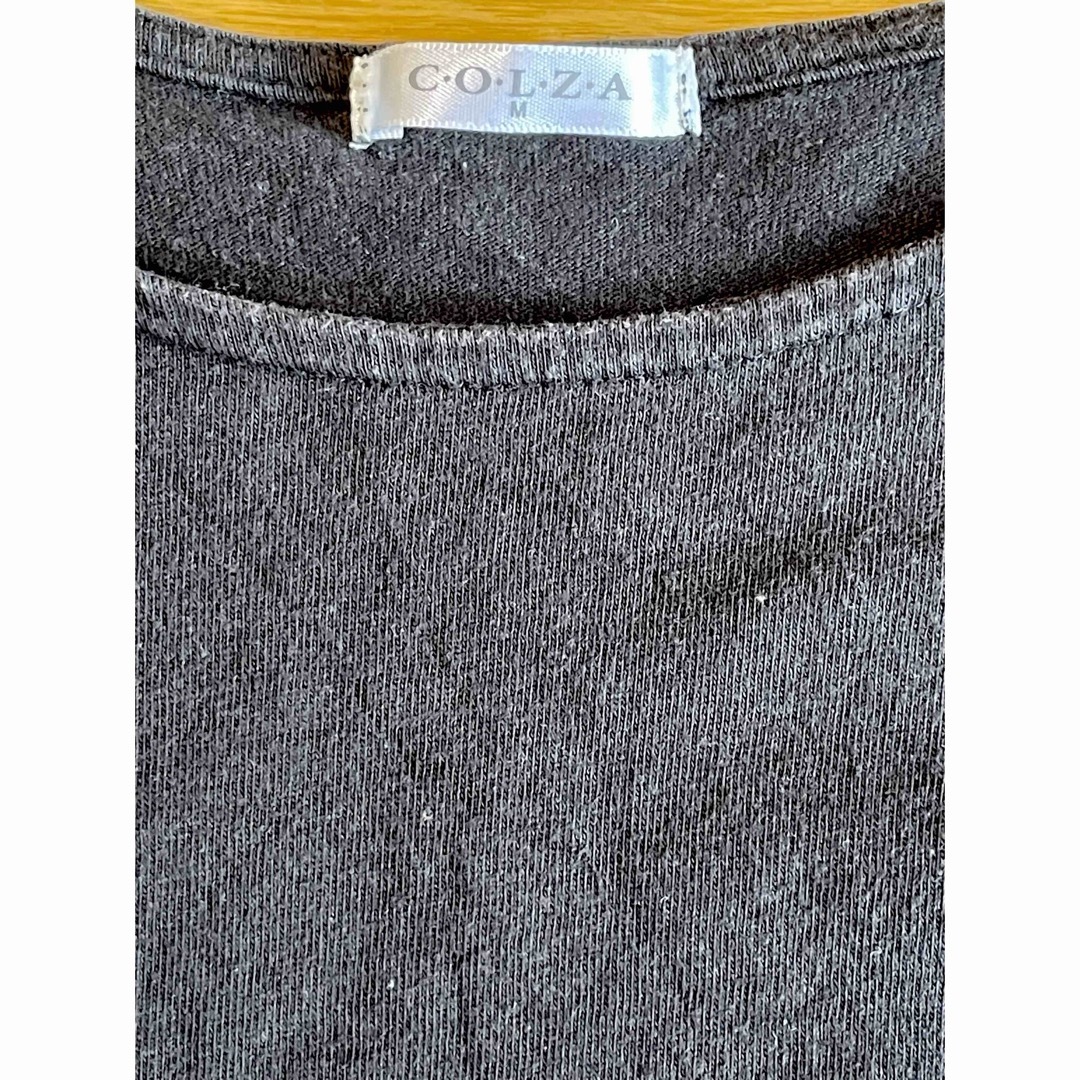 COLZA(コルザ)のC•O•L•Z•A コルザ Tシャツ カットソー バルーン袖レース ブラック M レディースのトップス(Tシャツ(半袖/袖なし))の商品写真