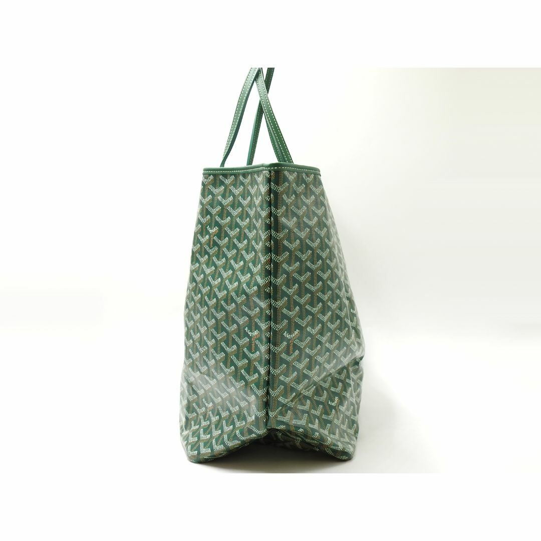 GOYARD(ゴヤール)のGOYARD ゴヤール サンルイGM トートバッグ ショルダーバッグ PVC キャンバス レザー グリーン ポーチ付き【中古】 レディースのバッグ(トートバッグ)の商品写真