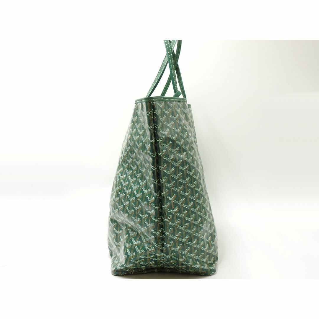 GOYARD(ゴヤール)のGOYARD ゴヤール サンルイGM トートバッグ ショルダーバッグ PVC キャンバス レザー グリーン ポーチ付き【中古】 レディースのバッグ(トートバッグ)の商品写真