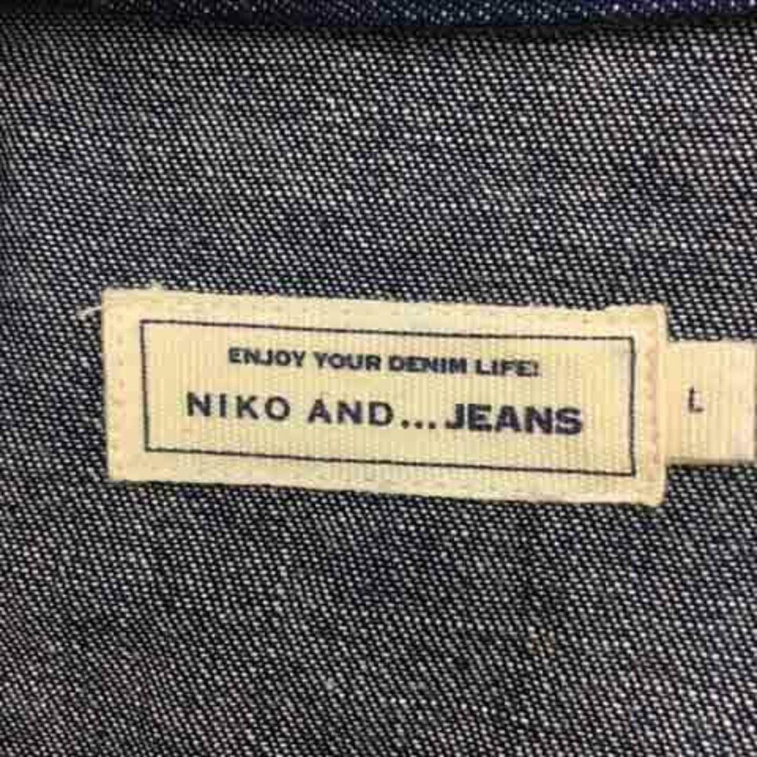 niko and...(ニコアンド)のニコアンド JEANS シャツ スタンダード デニム 無地 長袖 L 紺 メンズのトップス(シャツ)の商品写真
