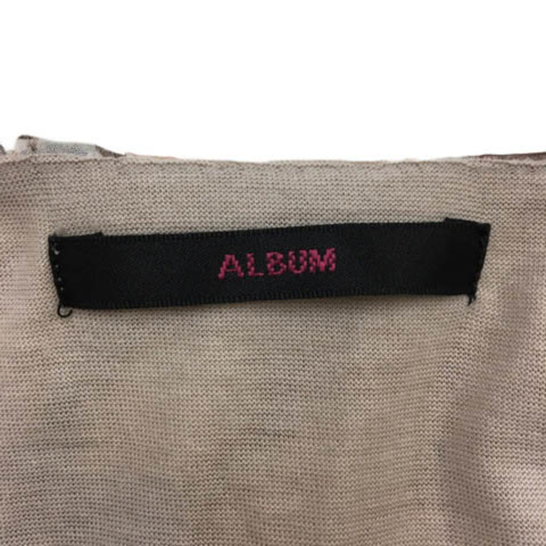 ALBUM(アルブム)のアルブム ブラウス カットソー プルオーバー 総柄 花柄 七分袖 M ピンク レディースのトップス(その他)の商品写真