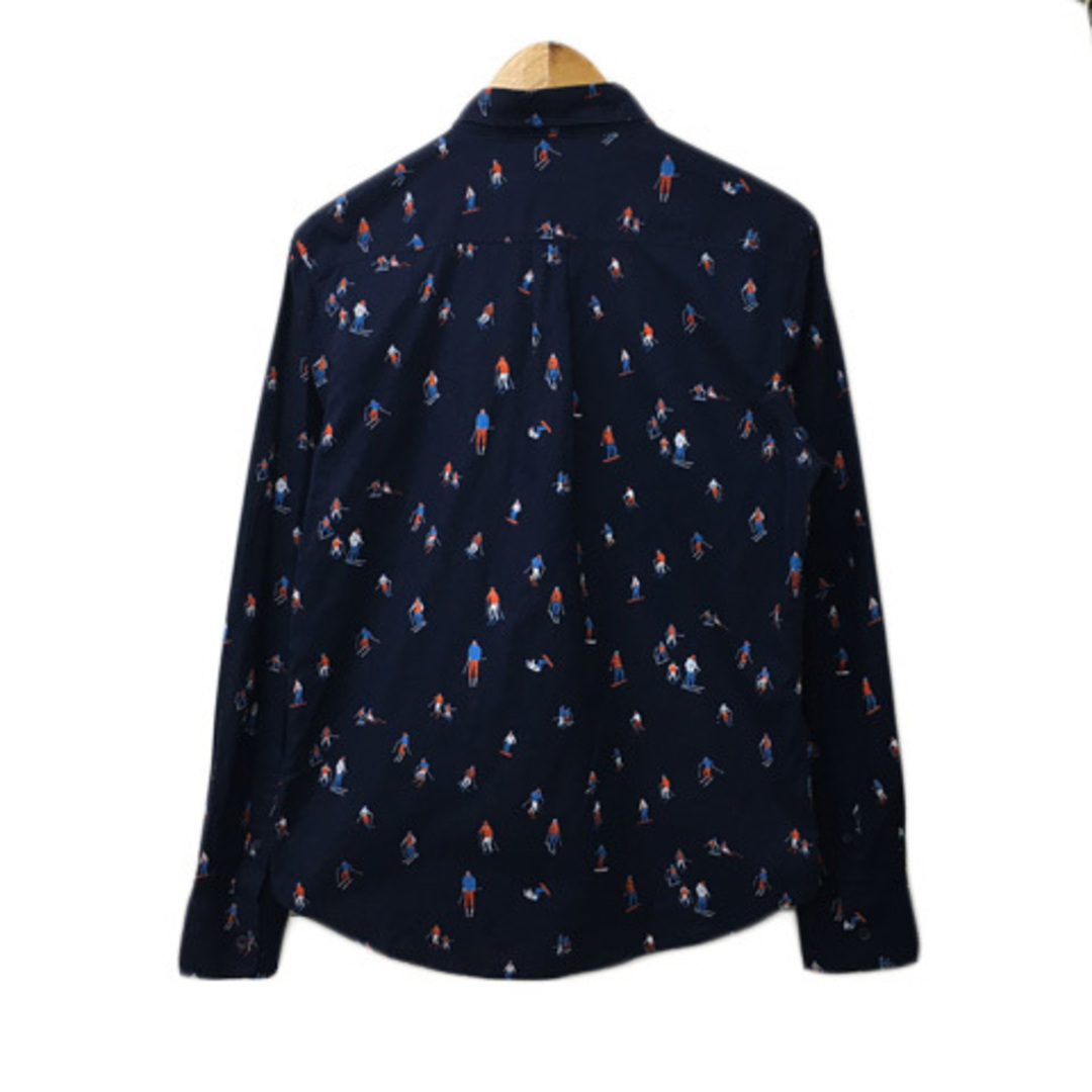 Graniph(グラニフ)のグラニフ シャツ カジュアル スタンダード 総柄 長袖 M 紺 赤 ネイビー メンズのトップス(シャツ)の商品写真