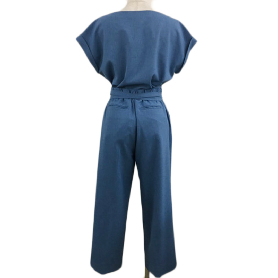 BARNYARDSTORM(バンヤードストーム)のバンヤードストーム セットアップ ブラウス 半袖 パンツ リボン 無地 1 青 レディースのトップス(シャツ/ブラウス(半袖/袖なし))の商品写真