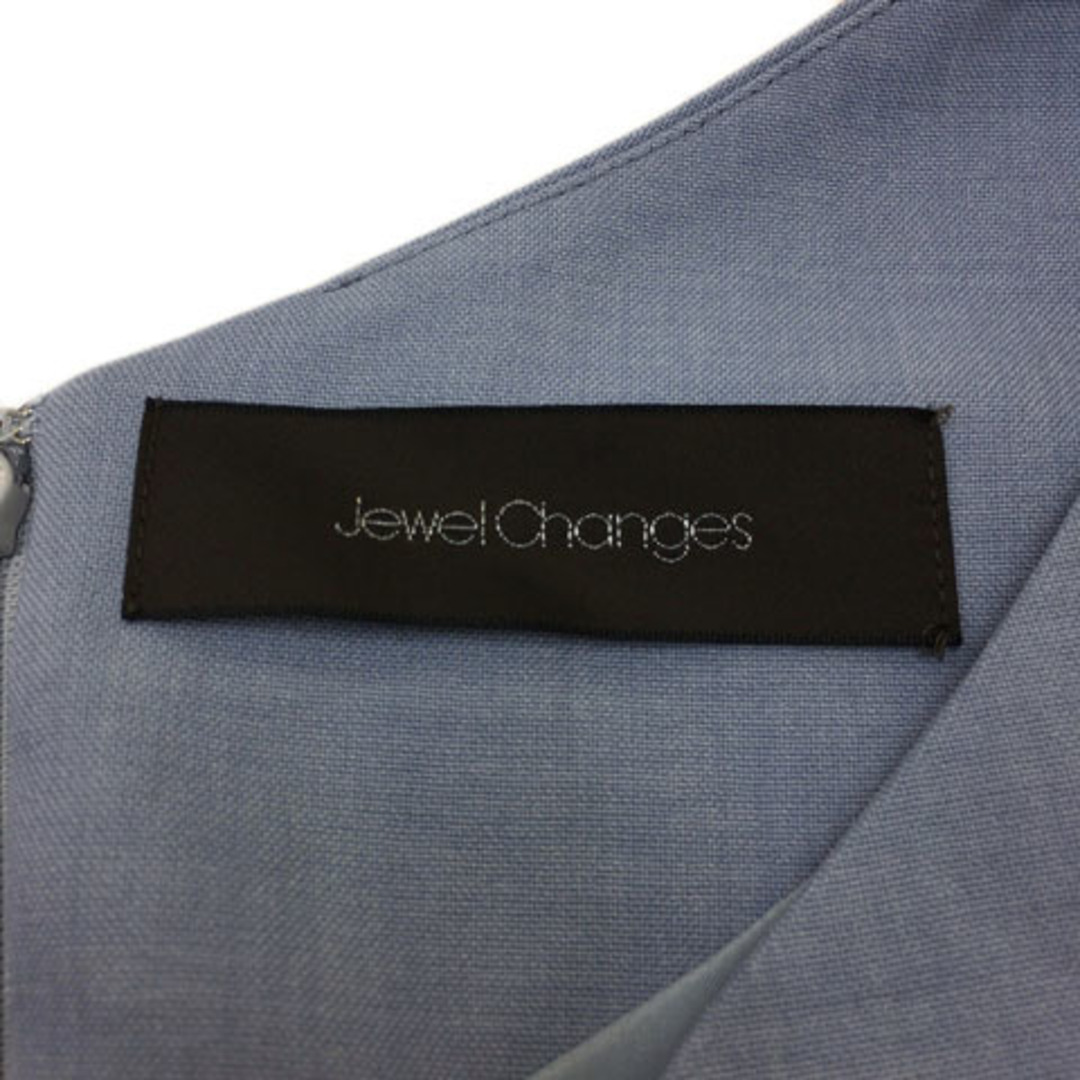 Jewel Changes(ジュエルチェンジズ)のジュエルチェンジズ アローズ ワンピース Aライン ミニ ノースリーブ 水色 レディースのワンピース(ミニワンピース)の商品写真