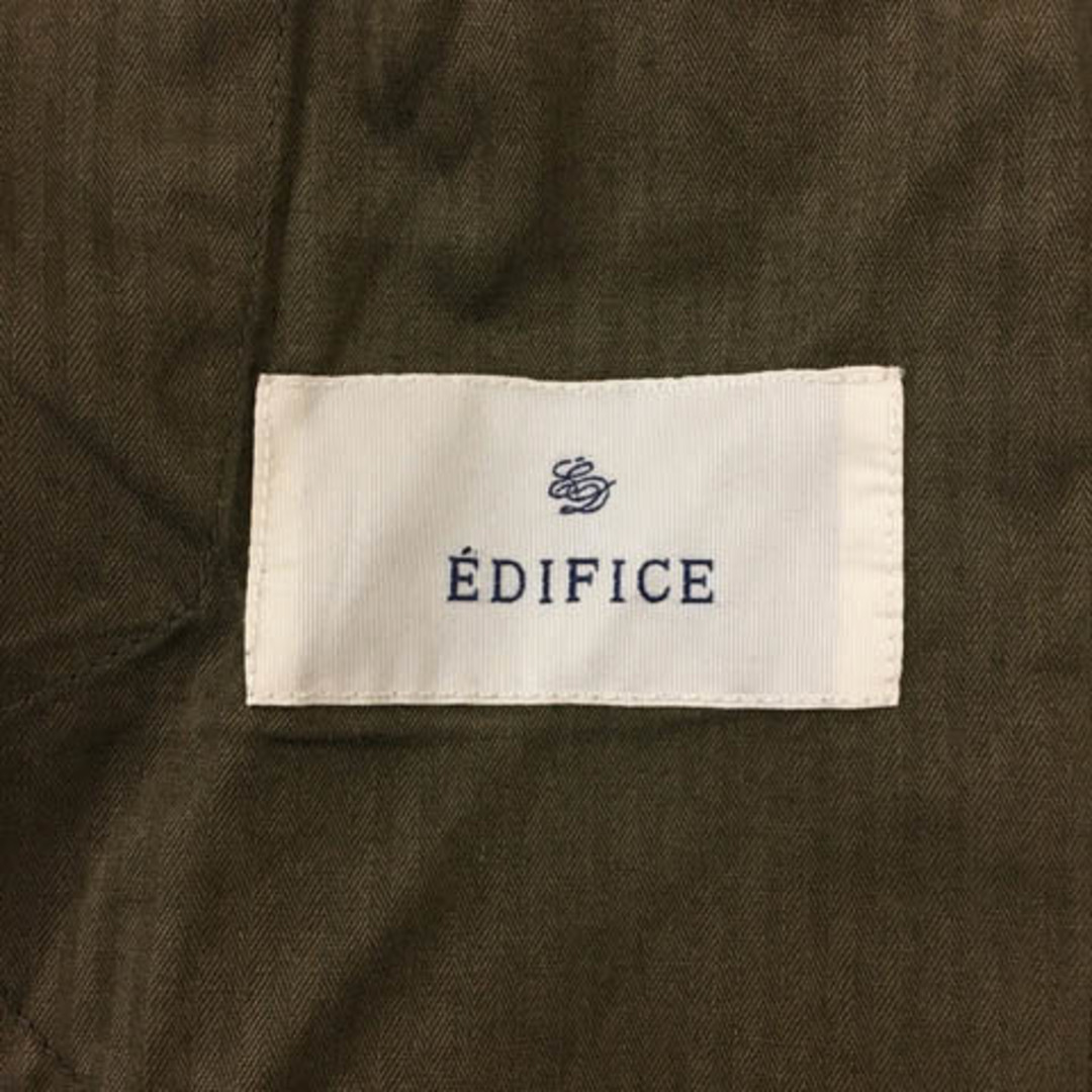 EDIFICE(エディフィス)のエディフィス パンツ テーパード ロング センタープレス 無地 32 緑 メンズのパンツ(スラックス)の商品写真