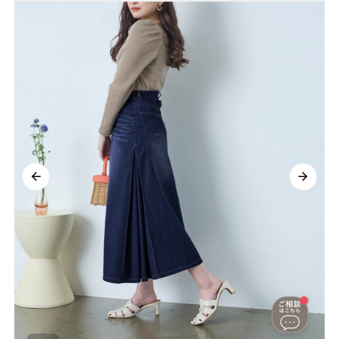 COHINA(コヒナ)のCOHINA サイドタックフレアデニムスカート　 レディースのスカート(ロングスカート)の商品写真