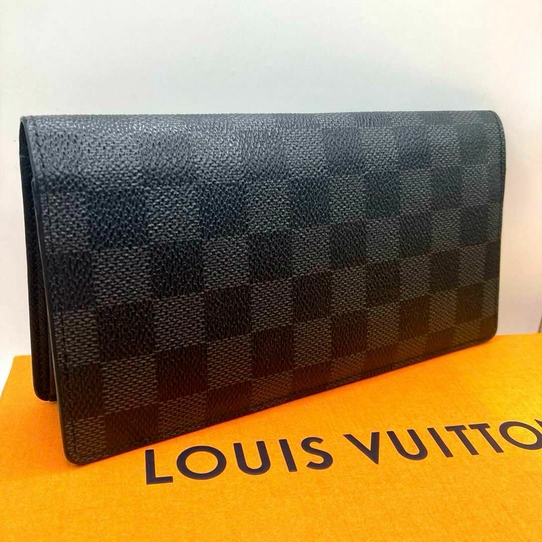 LOUIS VUITTON(ルイヴィトン)の鑑定済✨ヴィトン 長財布 ダミエ グラフィット ポルトフォイユ ブラザ ビトン メンズのファッション小物(長財布)の商品写真