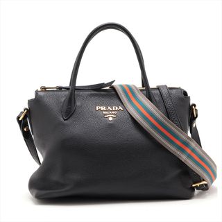 プラダ(PRADA)のプラダ  レザー  ブラック レディース ハンドバッグ(ハンドバッグ)