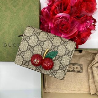 グッチ(Gucci)のビジュー欠損なし✨美品✨GUCCI さくらんぼ 折り財布 チェリー(財布)
