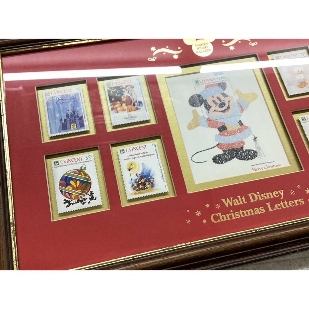 Disney ディズニー スタンプギャラリー Christmas Letters クリスマス レター 切手風 額縁 ミッキー ミッキーマウス エンタメ/ホビーのおもちゃ/ぬいぐるみ(キャラクターグッズ)の商品写真