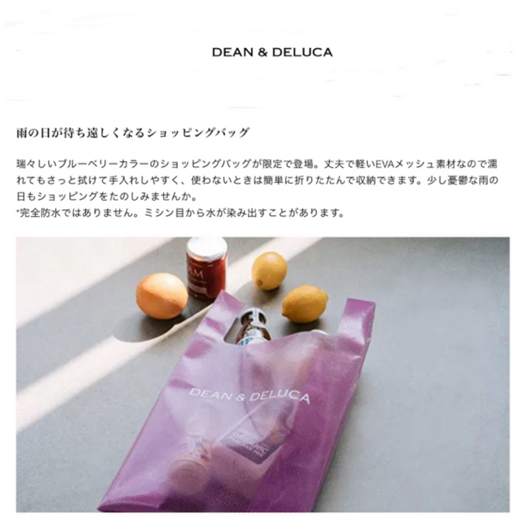 DEAN & DELUCA(ディーンアンドデルーカ)の5/13 発売 DEAN&DELUCA ショッピングバッグ EVAブルーベリー レディースのバッグ(ショップ袋)の商品写真