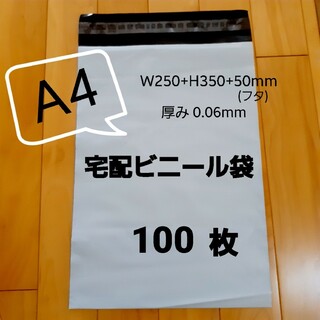 A4宅配ビニール袋 100枚(ラッピング/包装)
