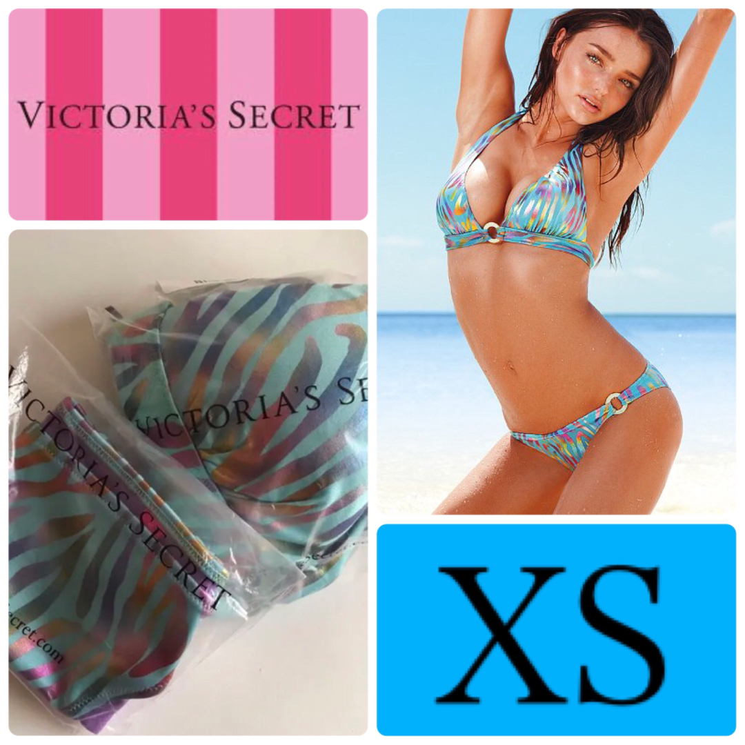 Victoria's Secret(ヴィクトリアズシークレット)のレア 新品 水着 ヴィクトリアシークレット ミランダカー ブルータイガー柄 XS レディースの水着/浴衣(水着)の商品写真