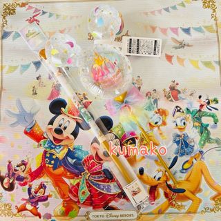 ディズニー(Disney)の【新品】フラッグ＊手持ちバルーン＊40周年 グランドフィナーレ＊ディズニー(キャラクターグッズ)