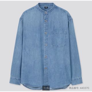 ユニクロ(UNIQLO)のUNIQLO デニムオーバーサイズスタンドカラーシャツ(シャツ)