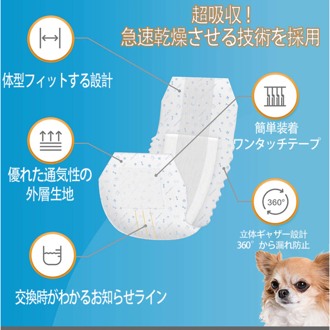 ⭐️ハニーケアHONEYCARE男の子用オムツXS175枚 その他のペット用品(犬)の商品写真