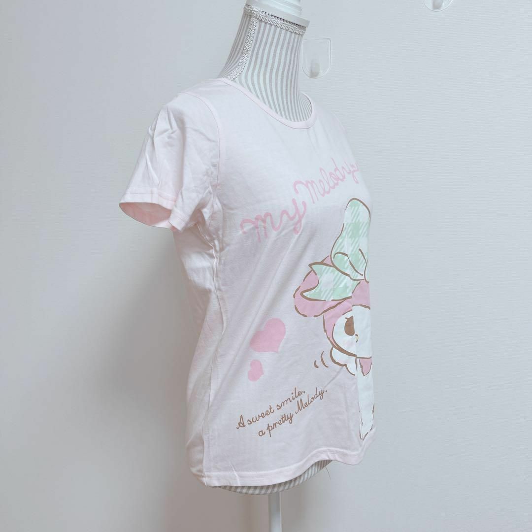 サンリオ(サンリオ)のサンリオスマイルズ　マイメロディービッグプリントTシャツ　パステルカラー　可愛い レディースのトップス(Tシャツ(半袖/袖なし))の商品写真