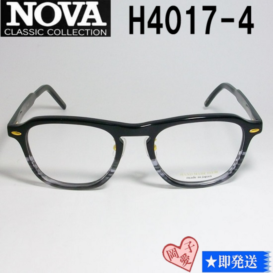 H4017-4-50 NOVA ノヴァ ハンドメイド 眼鏡 メガネ フレーム メンズのファッション小物(サングラス/メガネ)の商品写真