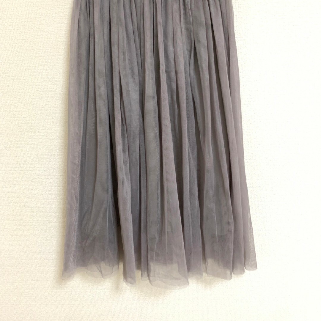 COCOON(コクーン)のコクーン　フレアスカート　F　グレー　チュール　ガーリー　ポリ100% レディースのスカート(ひざ丈スカート)の商品写真