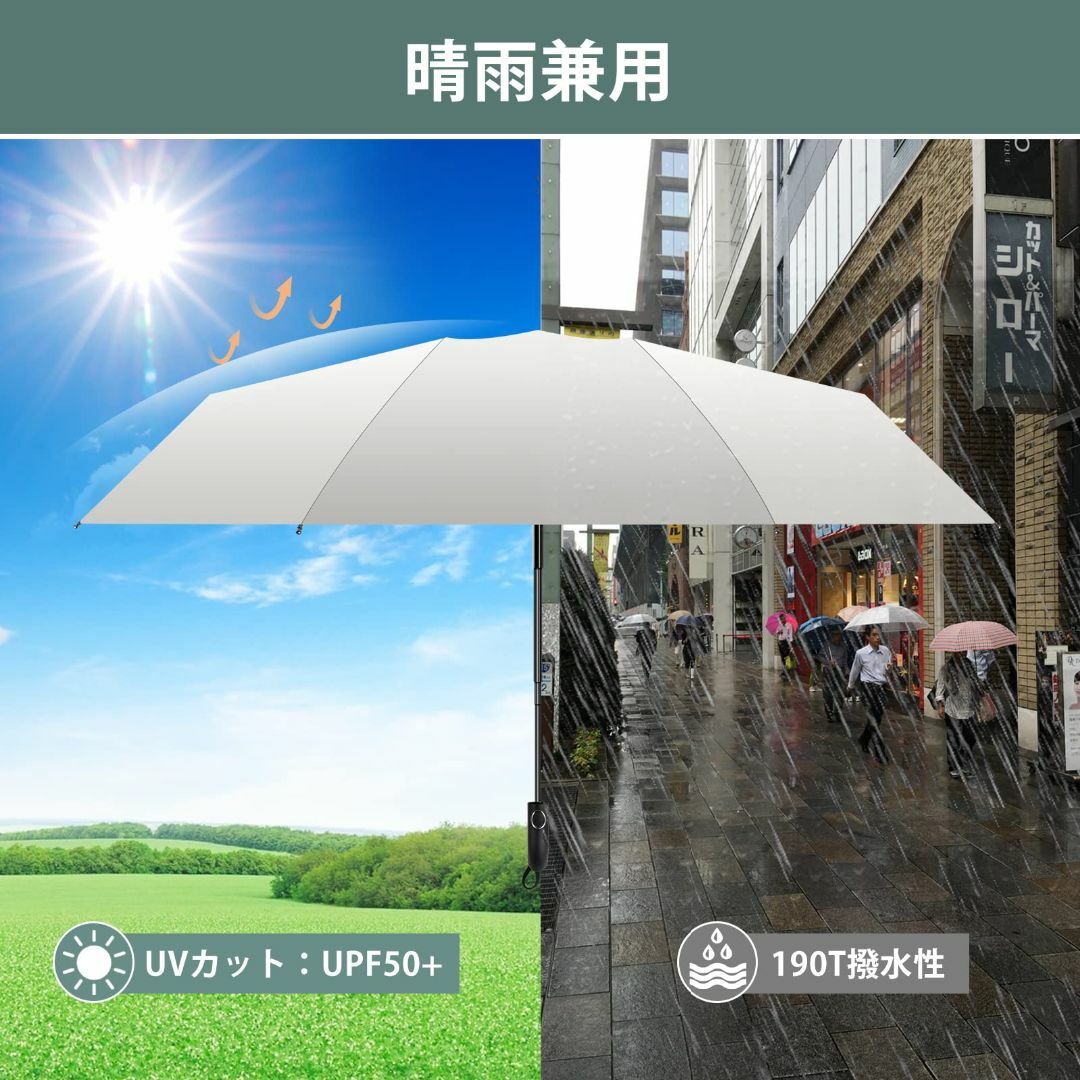 折り畳み傘 ワンタッチ自動開閉 日傘 折り畳み傘 レディース 超撥水 190T高 レディースのファッション小物(その他)の商品写真