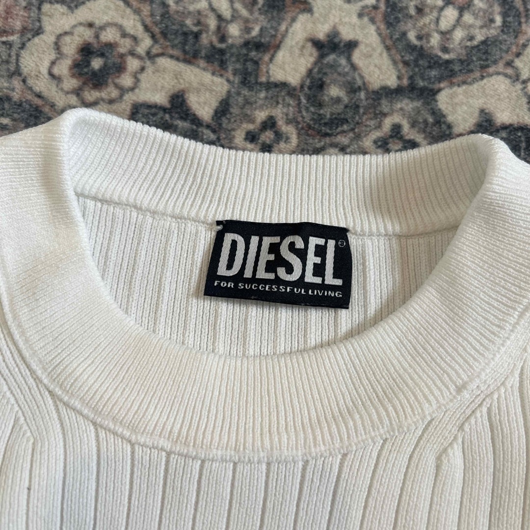 DIESEL(ディーゼル)のDIESEL レディース 長袖トップス リブ アイコニックロゴ レディースのトップス(カットソー(長袖/七分))の商品写真