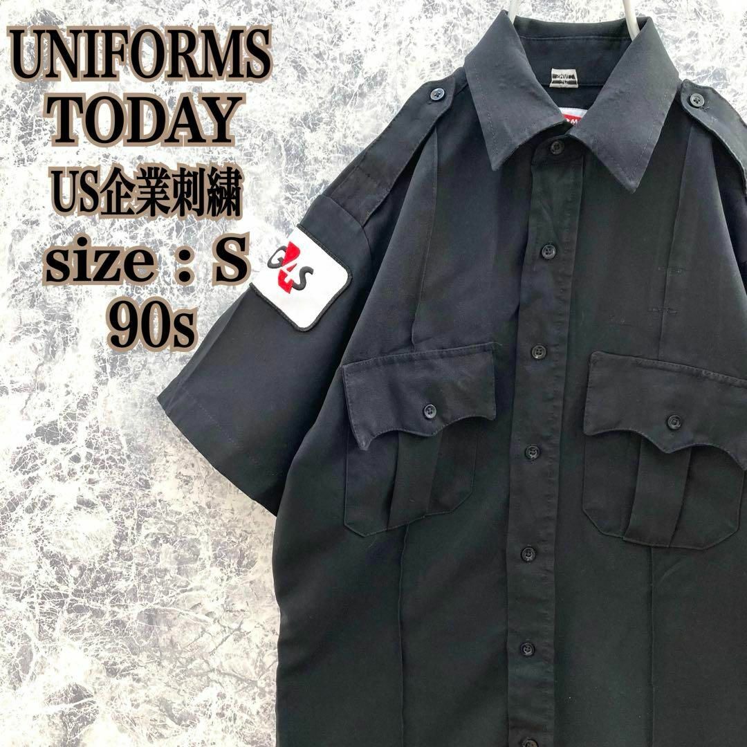 VINTAGE(ヴィンテージ)のIT28 US古着UniformsToday米国企業刺繍ワッペン半袖ワークシャツ メンズのトップス(Tシャツ/カットソー(半袖/袖なし))の商品写真