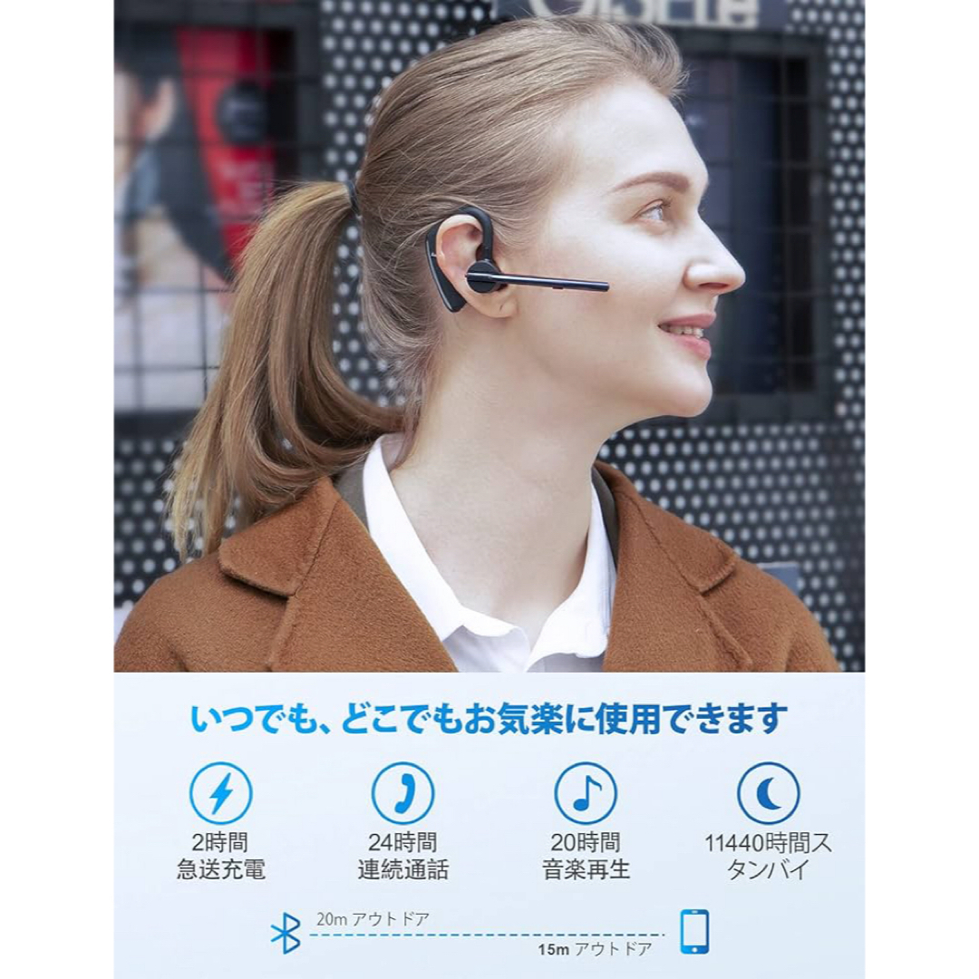 Link Dream bluetooth イヤホン 片耳 ワイヤレス マイク付き スマホ/家電/カメラのオーディオ機器(ヘッドフォン/イヤフォン)の商品写真