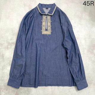 フォーティファイブアール(45R)の【美品】45R 45rpm シルキーデニム 908 プルシャツ 4 上品(その他)