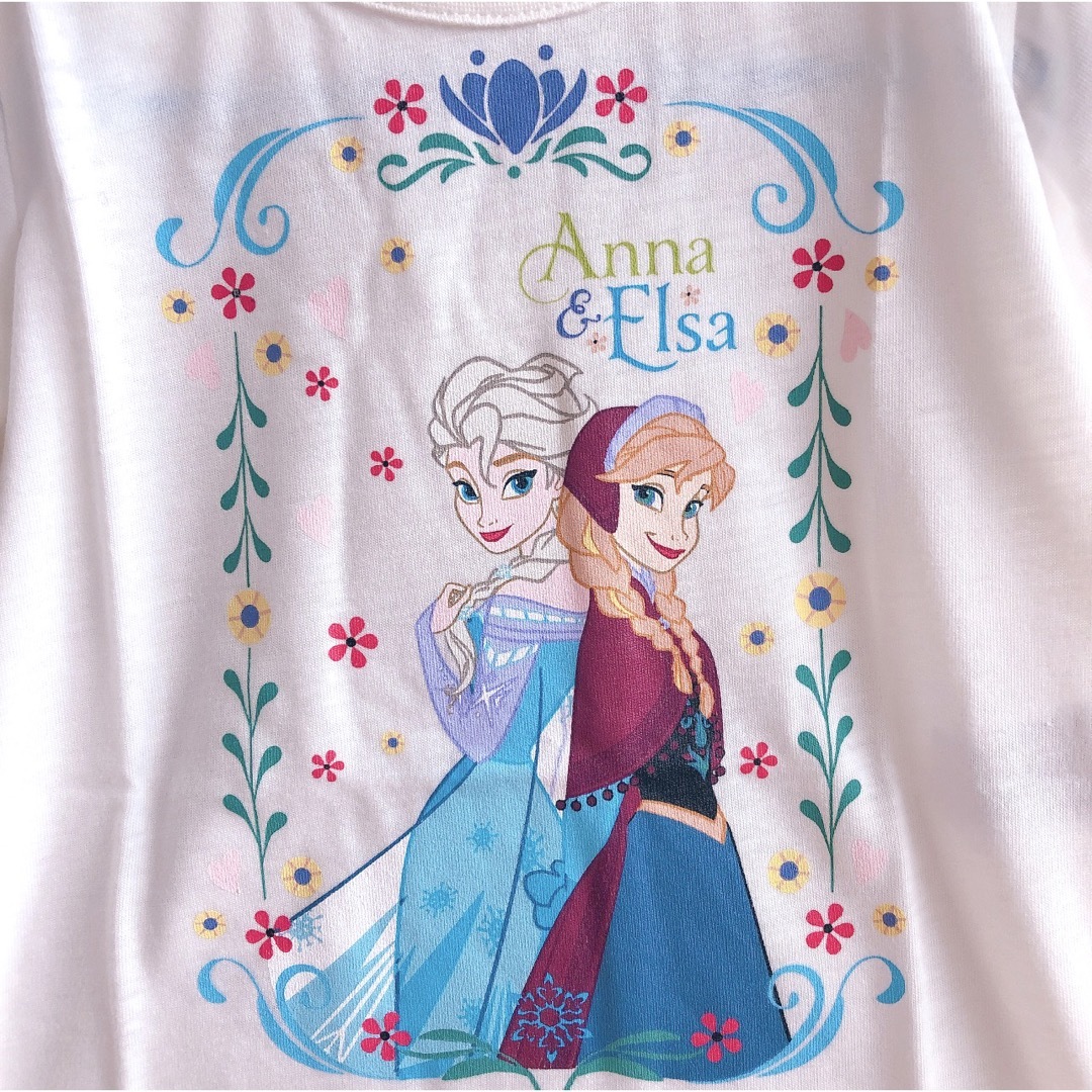 Disney(ディズニー)のアナ雪★新品未使用Tシャツ★白 キッズ/ベビー/マタニティのベビー服(~85cm)(Ｔシャツ)の商品写真