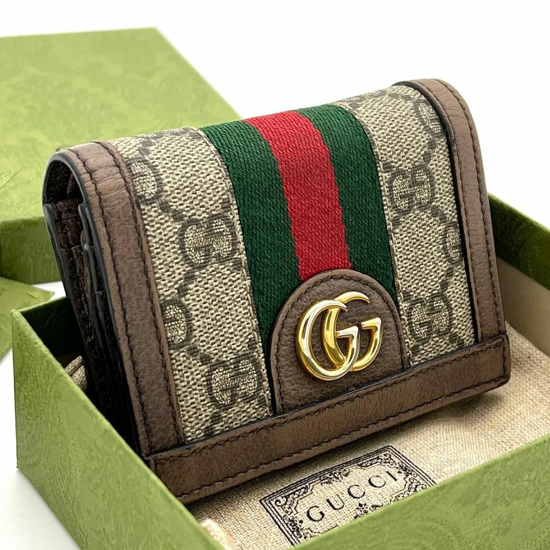 Gucci(グッチ)の★極美品★GUCCI 二つ折り財布 オフィディア GGスプリーム マーモント レディースのファッション小物(財布)の商品写真