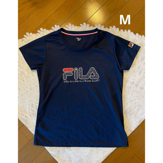 フィラ(FILA)のフィラ　テニスウェアゲームシャツ　紺　M(ウェア)