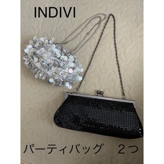 インディヴィ(INDIVI)のスパンコール　ハンドバッグ　クラッチバッグ　パーティバッグ　インディヴィ　二つ(クラッチバッグ)