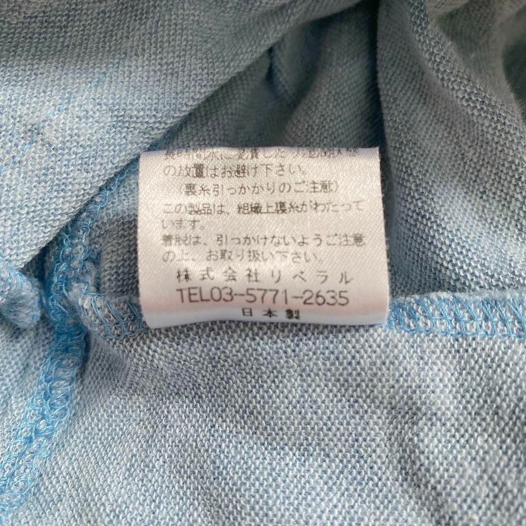 Q♡ キュー　切りっぱなし　フリル　デニムワンピース　1分袖　38 日本製 レディースのワンピース(ひざ丈ワンピース)の商品写真