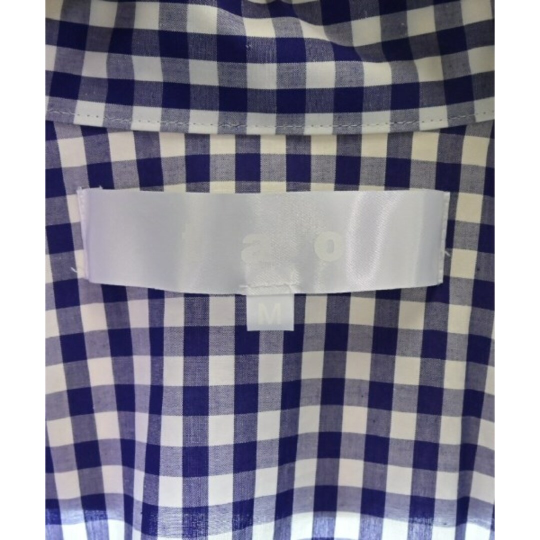 TAO タオ カジュアルシャツ -(XL位) 紫x白(チェック) 【古着】【中古】 レディースのトップス(シャツ/ブラウス(長袖/七分))の商品写真