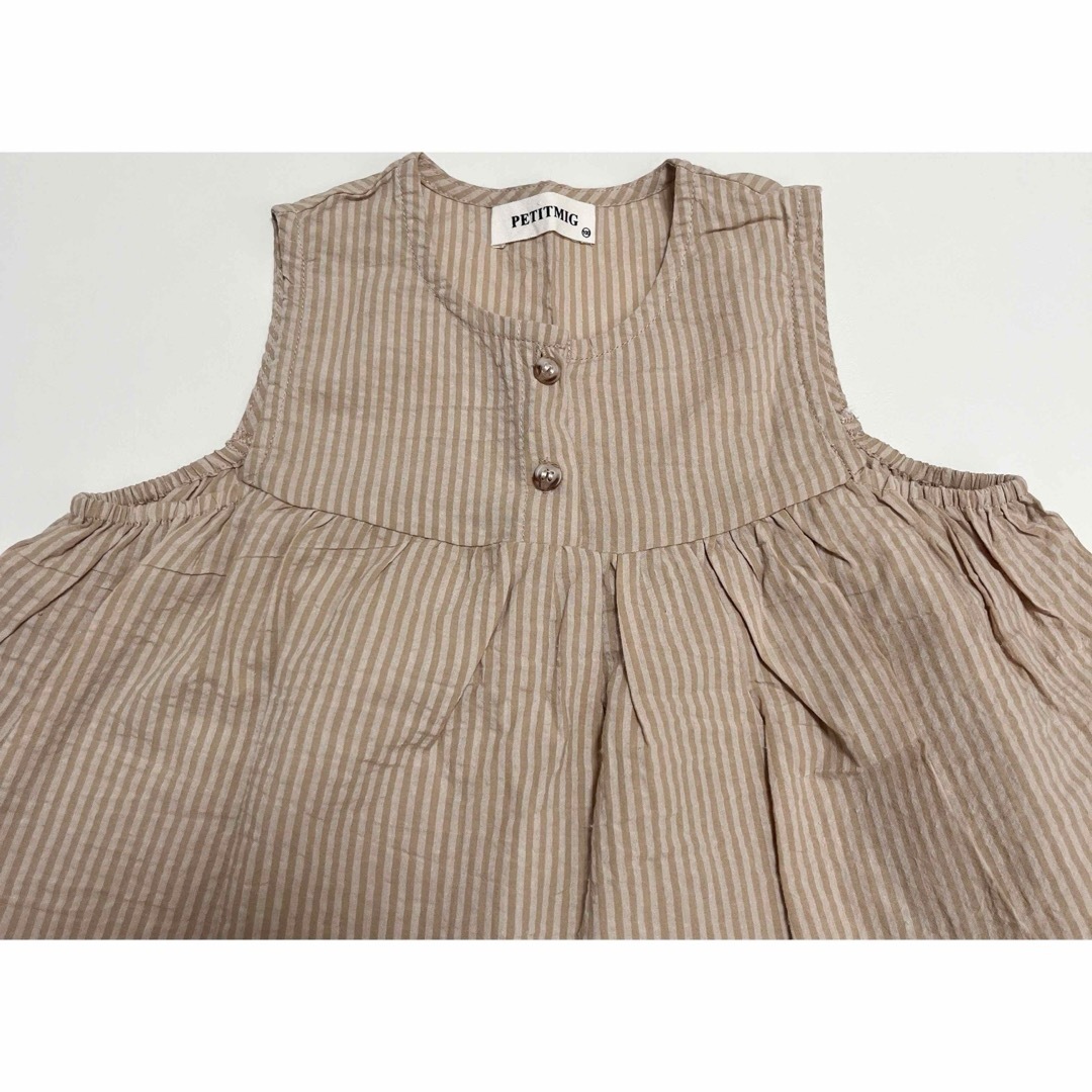 Caramel baby&child (キャラメルベビー&チャイルド)の【PETITMIG】子供服 ストライプチュニック 100size 【プチミグ】 キッズ/ベビー/マタニティのキッズ服女の子用(90cm~)(その他)の商品写真