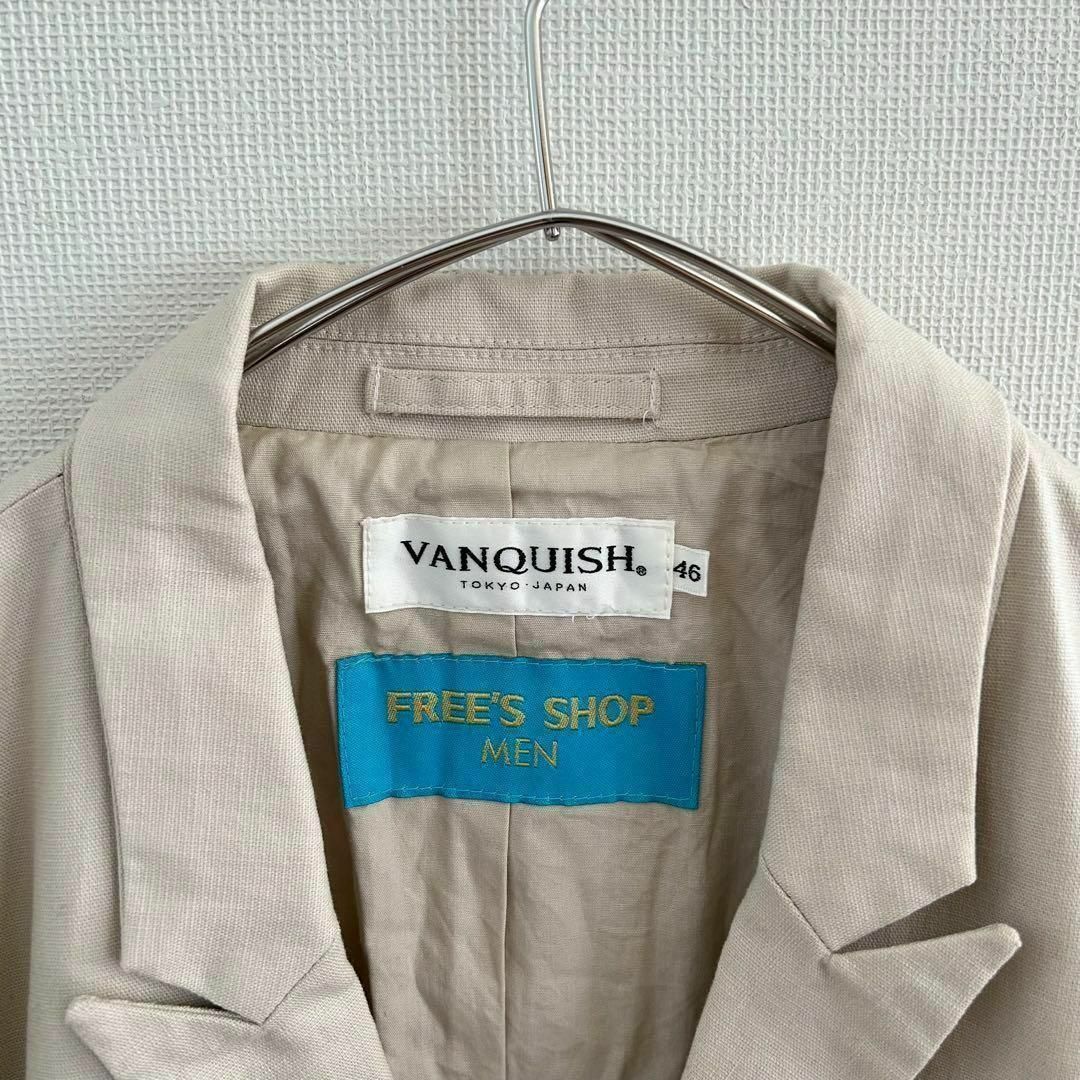 VANQUISH(ヴァンキッシュ)のVANQUISH 綿麻 ジャケット 46 日本製 美品 メンズのジャケット/アウター(テーラードジャケット)の商品写真