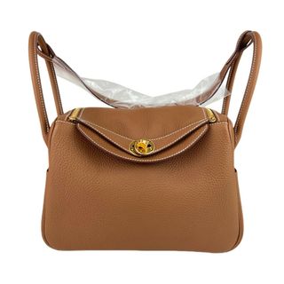 エルメス(Hermes)の新品未使用 HERMES エルメス Lindy26 リンディ26 Gold ゴールド Taurillon Clemence トリヨンクレマンス GHW ゴールド金具 Stamp-W W刻印 2wayバッグ ショルダーバッグ ハンドバッグ(ショルダーバッグ)