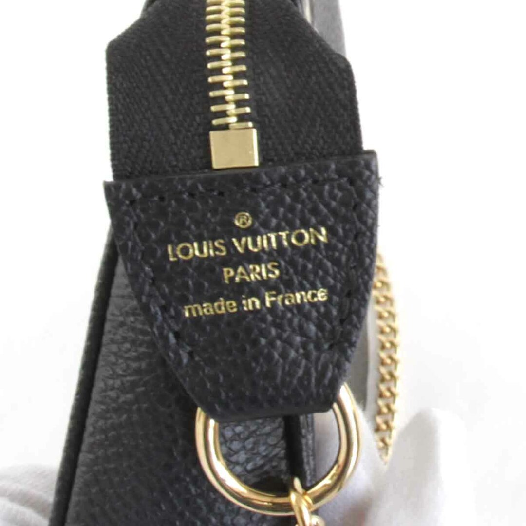 LOUIS VUITTON(ルイヴィトン)の美品『USED』 LOUIS VUITTON ルイ・ヴィトン ミニポシェットアクセソワール M80732 アクセサリーポーチ レザー ブラック【中古】 レディースのファッション小物(ポーチ)の商品写真