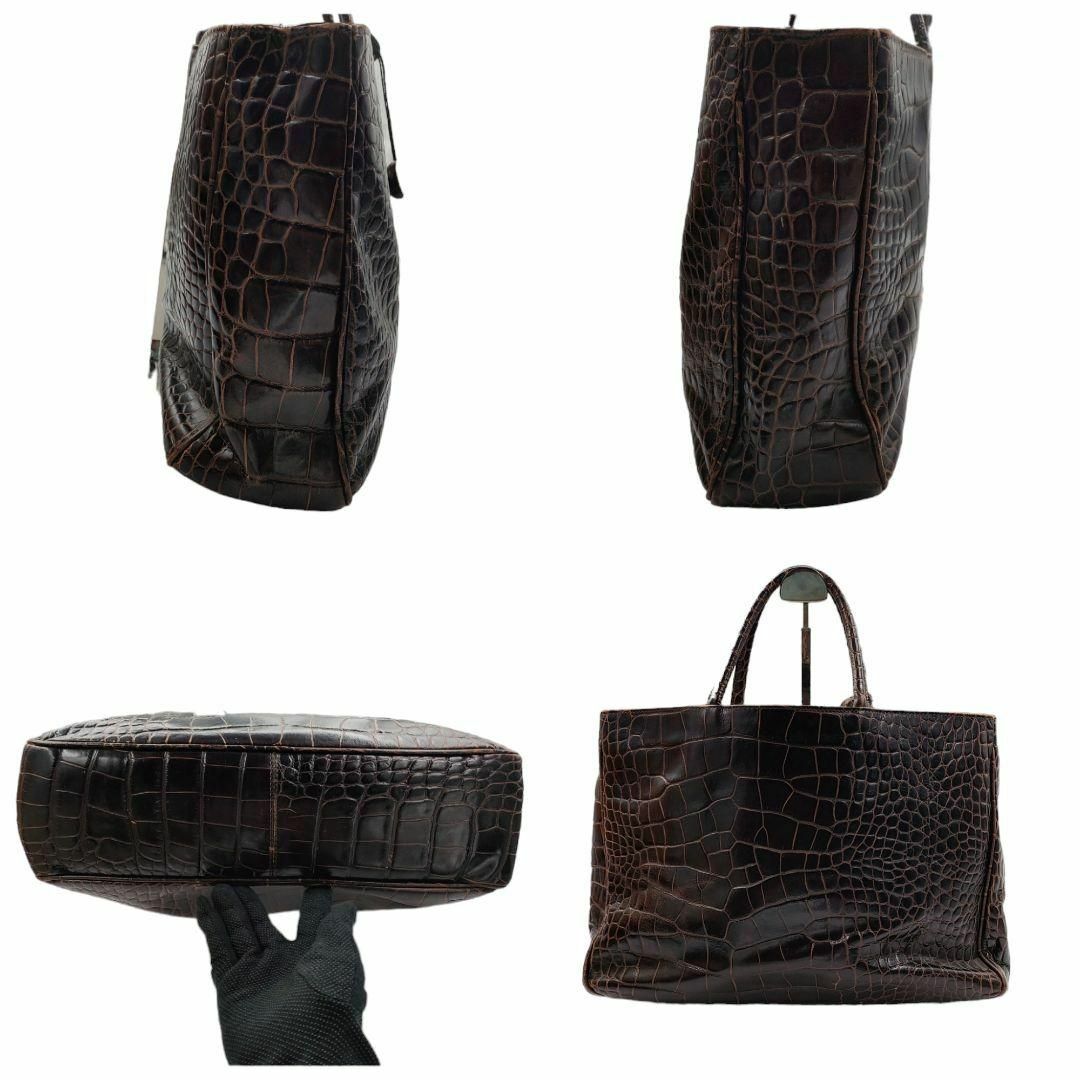 Furla(フルラ)のフルラ 2way トートバッグ チャーム付き クロコ型押し ブラウン 肩掛け レディースのバッグ(トートバッグ)の商品写真