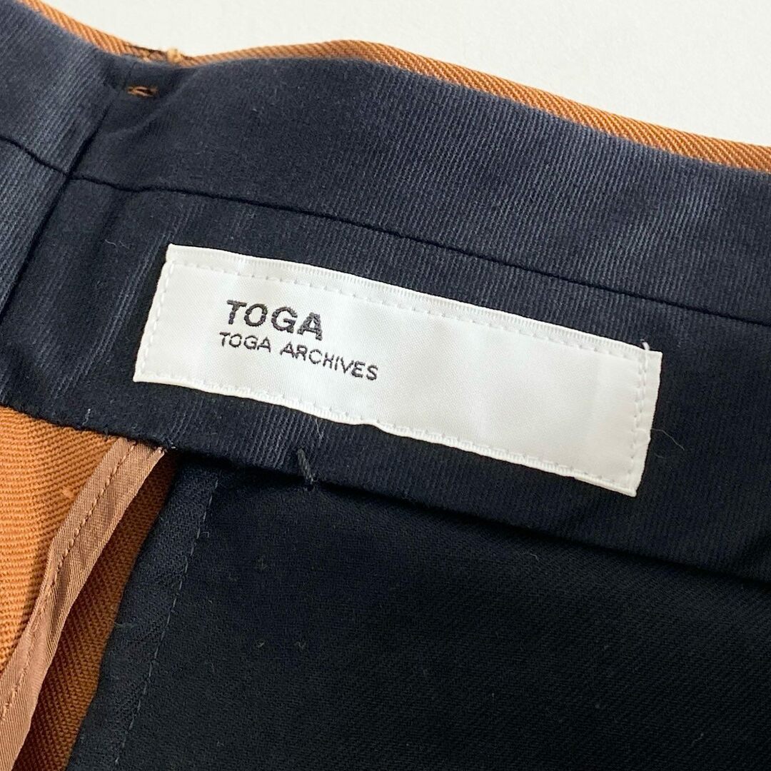 TOGA(トーガ)の46e14 TOGA ARCHIVES トーガ アーカイブス スラックスパンツ TA02-FF035 サイズ34 ブラウン ウール100％ レディース レディースのパンツ(その他)の商品写真